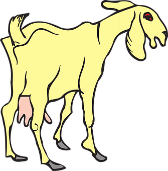 風格化黃山羊插圖 壁紙