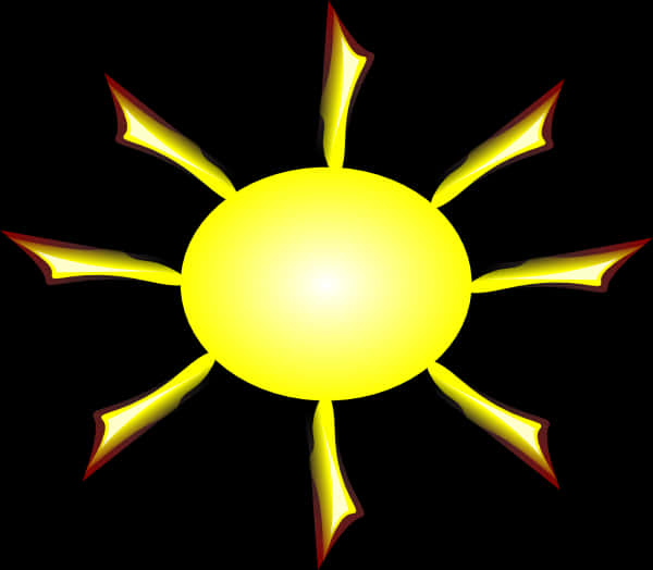 風格化黃色太陽圖案 壁紙