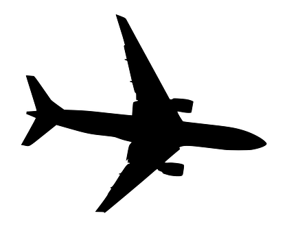 飛機剪影雲彩背景 壁紙
