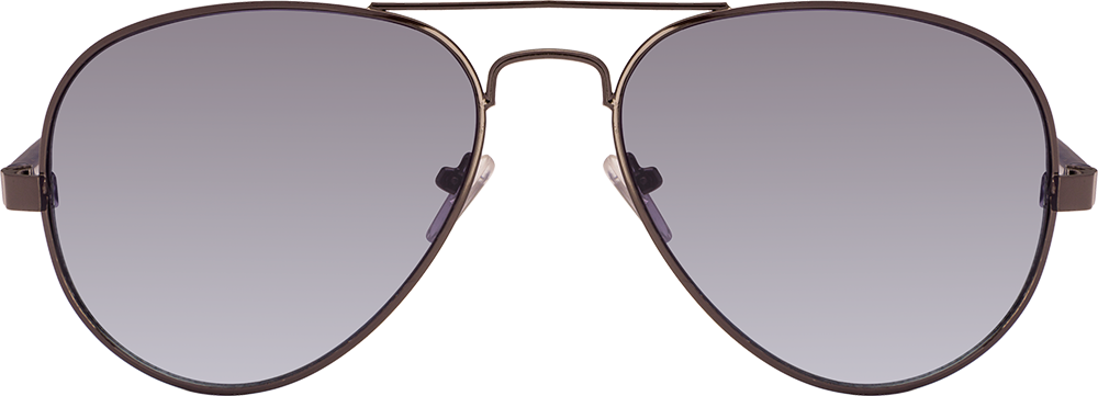 Aviator 桌布 壁紙 — 飛行員太陽眼鏡，深色漸變鏡片，金屬鏡框，純白背景。