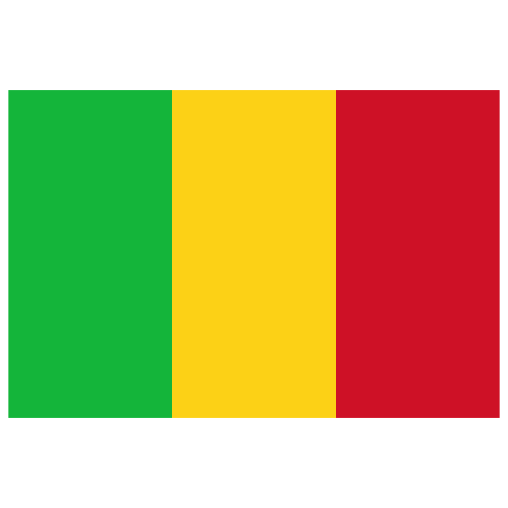 Mali 桌布 壁紙 — 馬利國旗由三條等寬的垂直條紋組成，分別為綠色、黃色和紅色。