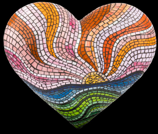 馬賽克心形藝術 壁紙