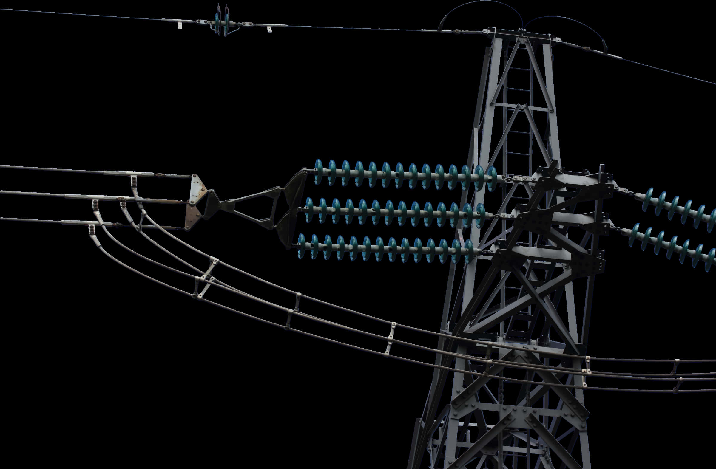 高壓電塔與電力線 壁紙