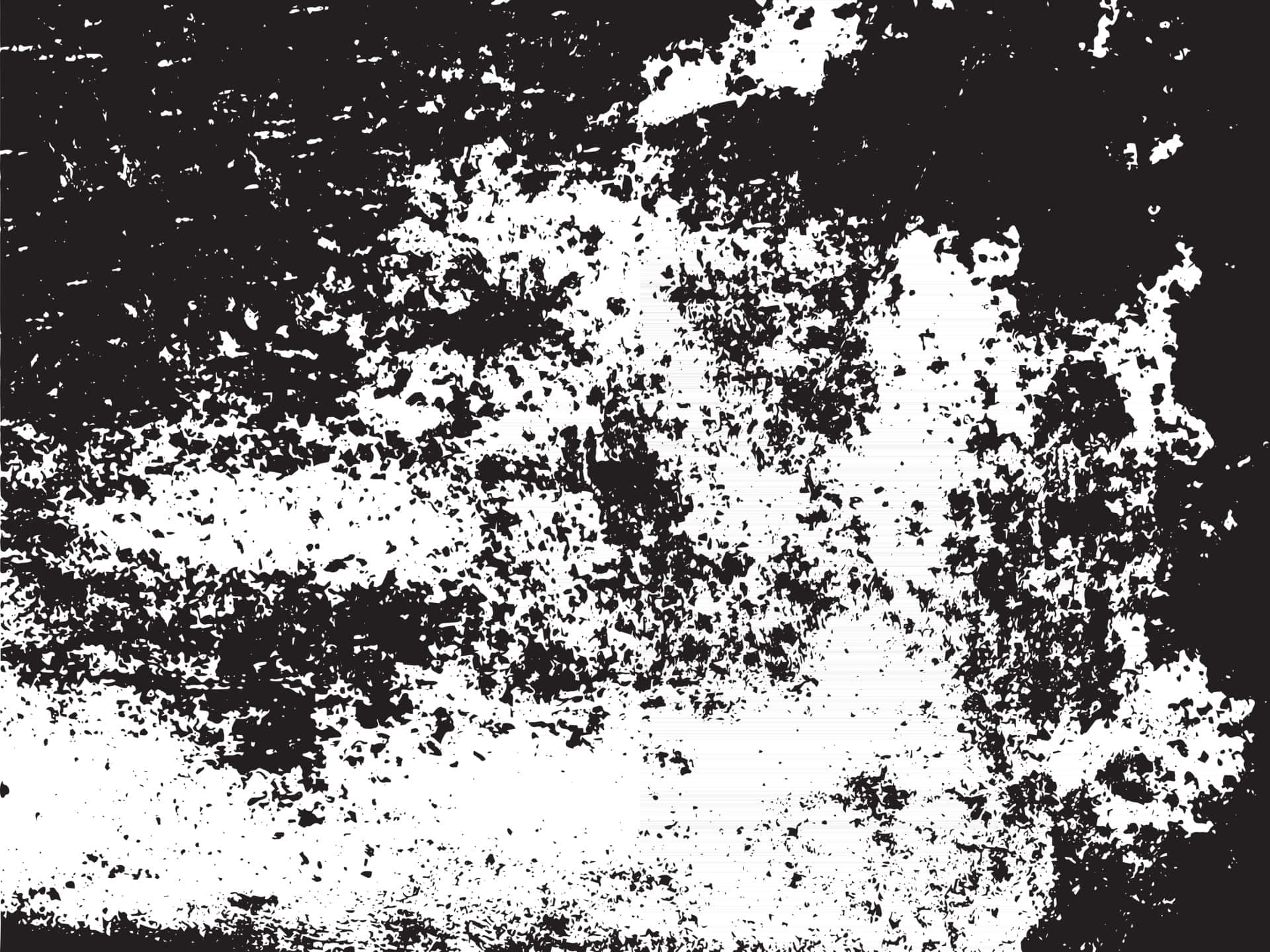Black And White Texture 桌布 壁紙 — 高對比度的黑白抽象紋理，帶有飛濺的油漆和粗糙的垃圾效果。
