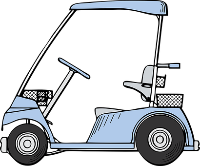 高爾夫球車向量插圖 壁紙