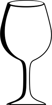 高腳酒杯剪影 壁紙