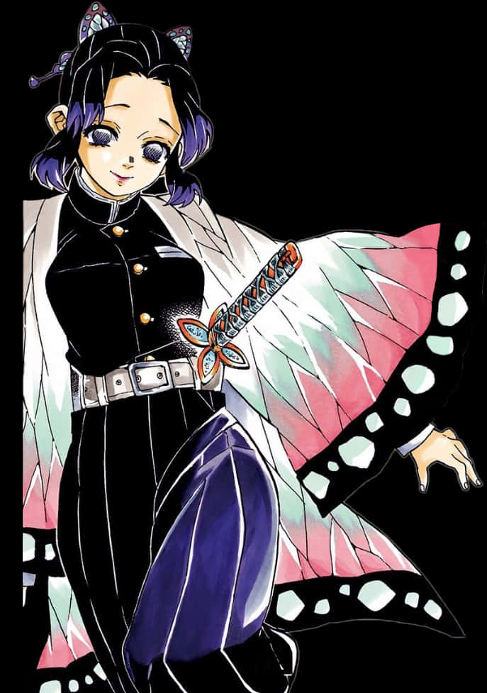 鬼滅之刃 蝴蝶忍 柱 插畫 - 高清PNG下載，適合cosplay — 鬼滅之刃 壁紙