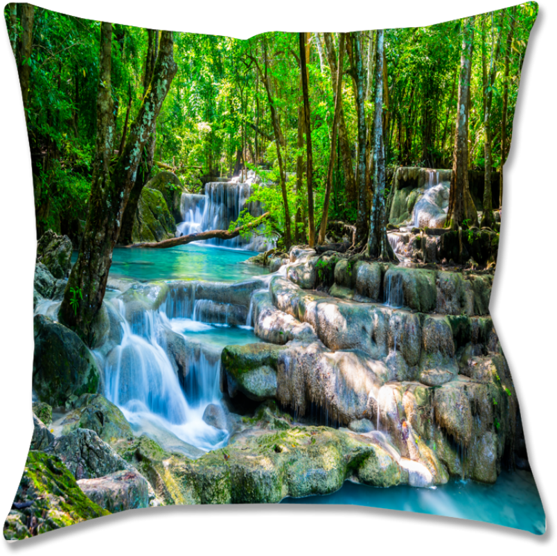 魔法森林瀑布寧靜 壁紙