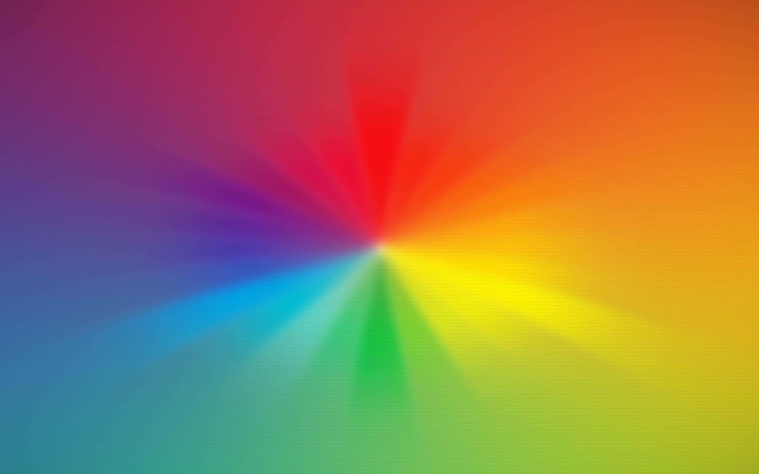 Multicolor 桌布 壁紙 — 鮮豔的彩虹色彩從中心點以柔和漸變爆發向外輻射。