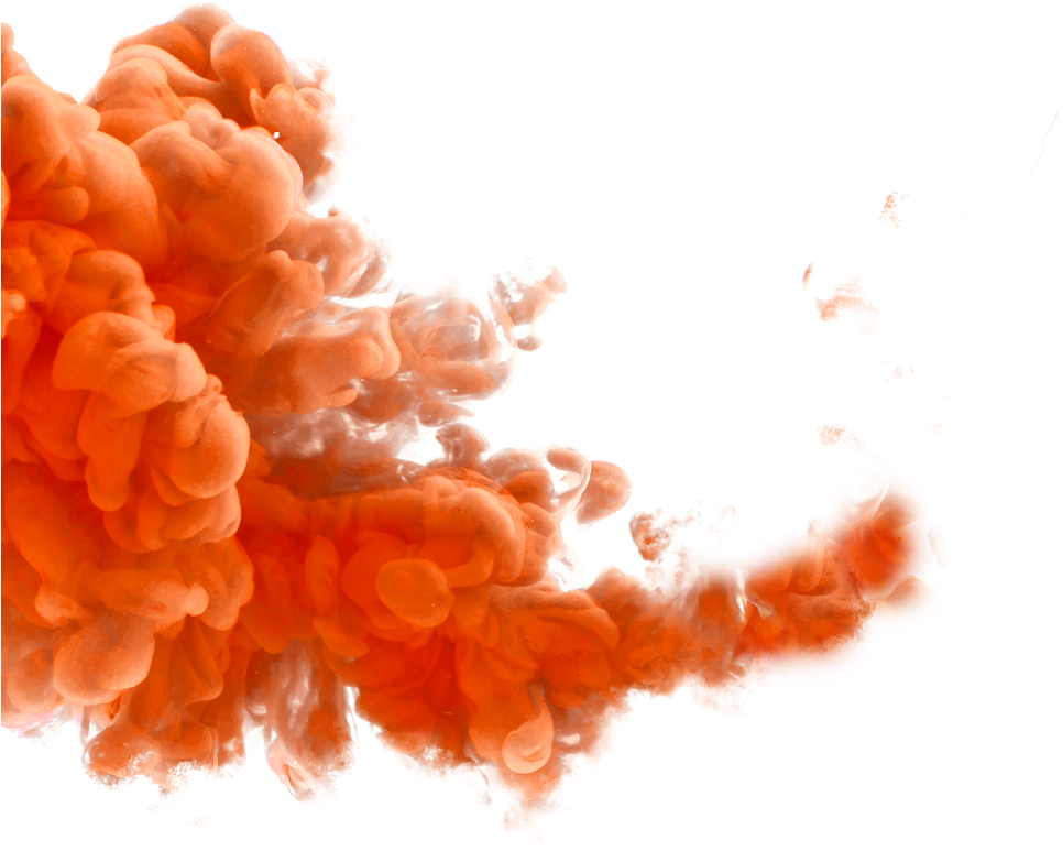 For Picsart 桌布 壁紙 — 鮮豔的橙色墨水在漆黑的背景上動態綻放，形成流暢的抽象爆炸效果。