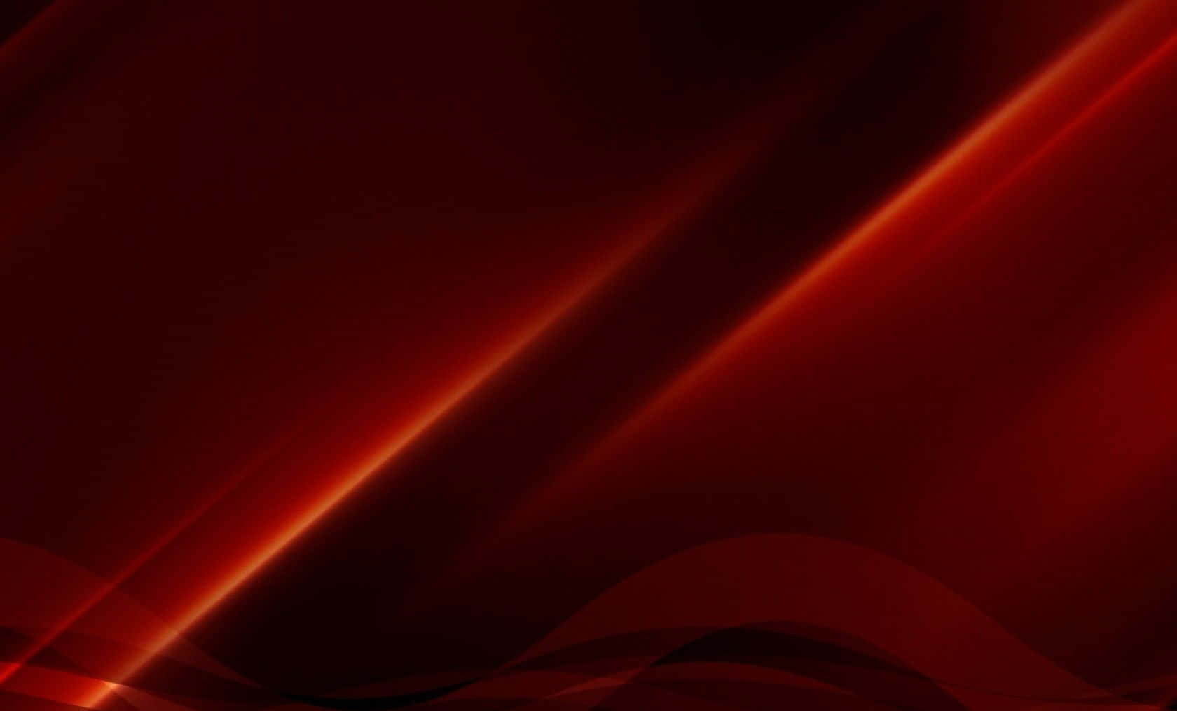 Red Abstract 桌布 壁紙 — 鮮豔的紅色光條斜向穿過帶有流動波浪形態的深色抽象背景。