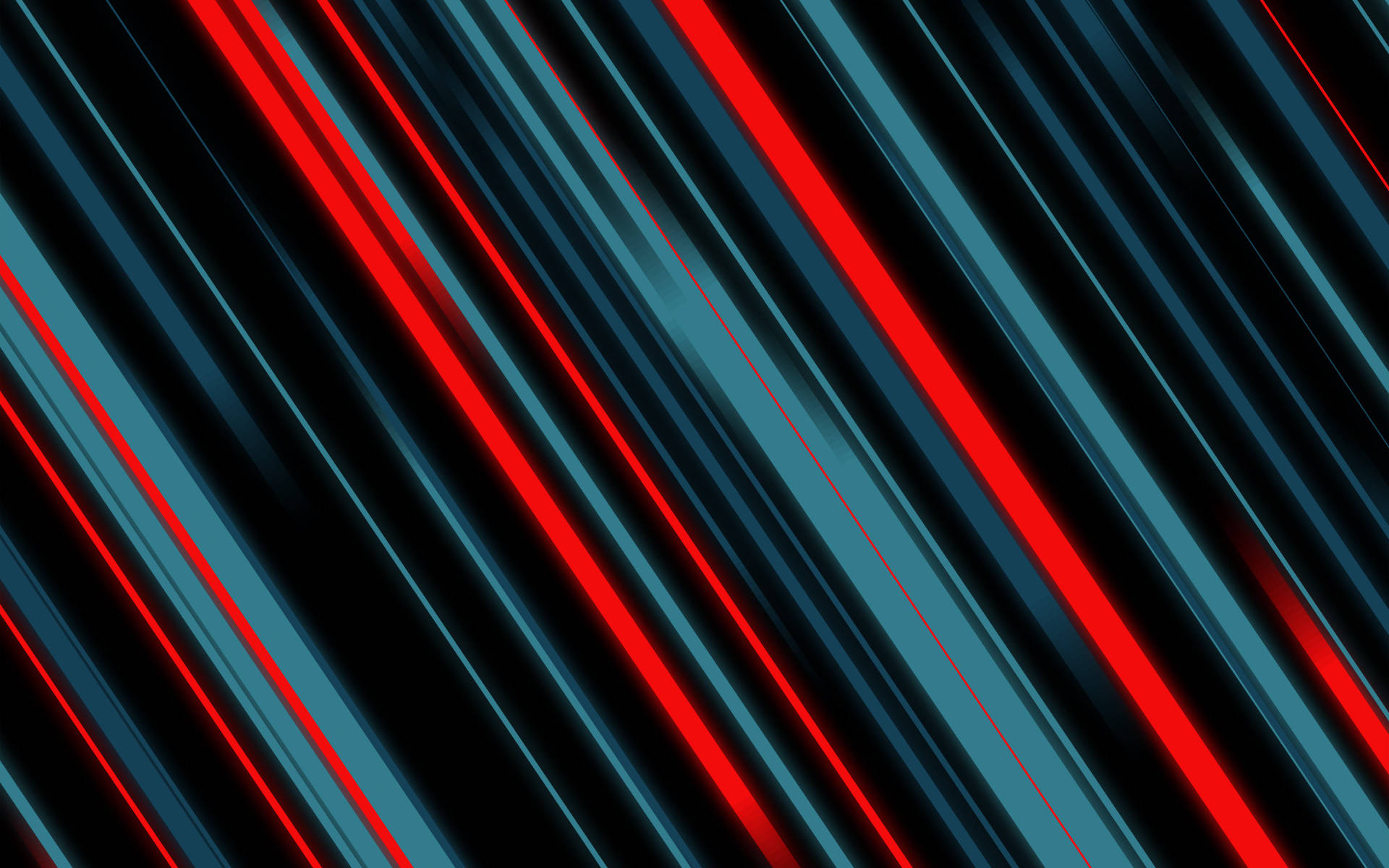 Android Material Design 桌布 壁紙 — 鮮豔的紅色和藍綠色對角線條紋在黑色背景上形成大膽的抽象構圖。