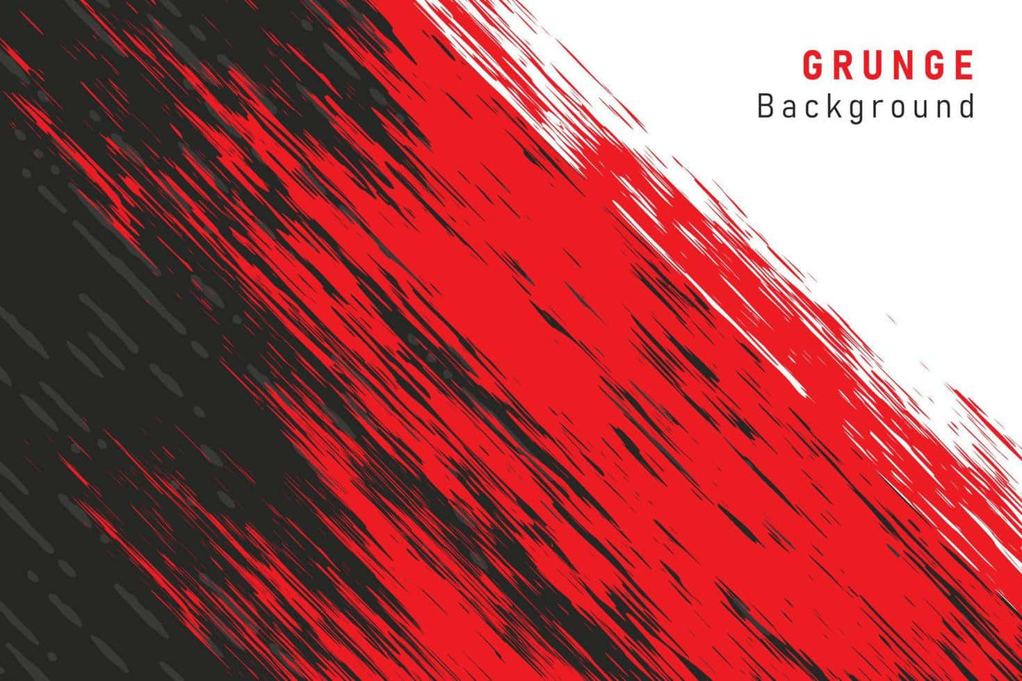 Red Grunge 桌布 壁紙 — 鮮豔的紅色和黑色對角線筆觸在純白色背景上營造出大膽的頹廢紋理。