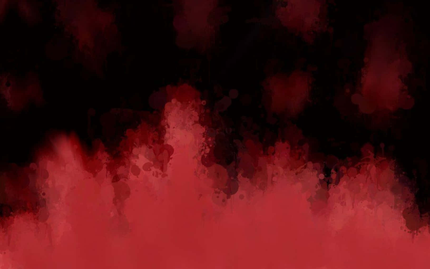 Painting 桌布 壁紙 — 鮮豔的紅色墨水飛濺在深黑色背景上形成戲劇性的抽象構圖。