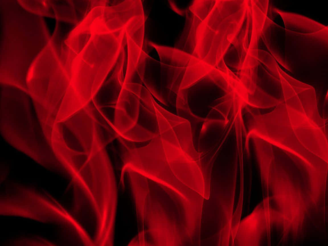 Red Smoke Effect 桌布 壁紙 — 鮮豔的紅色煙霧在純黑色背景上動態旋轉，營造出強烈的抽象運動。