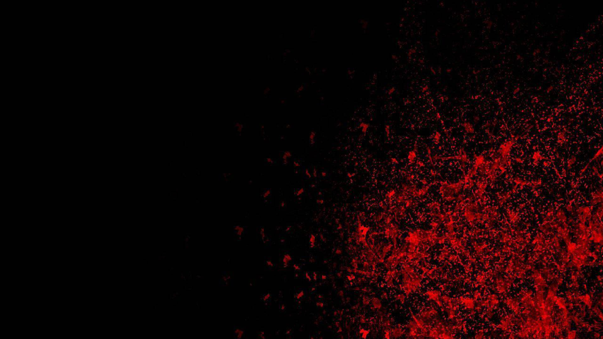 Dark Aesthetic Computer 桌布 壁紙 — 鮮豔的紅色粒子在純黑色背景上動態爆炸，形成高對比度的抽象爆發效果。