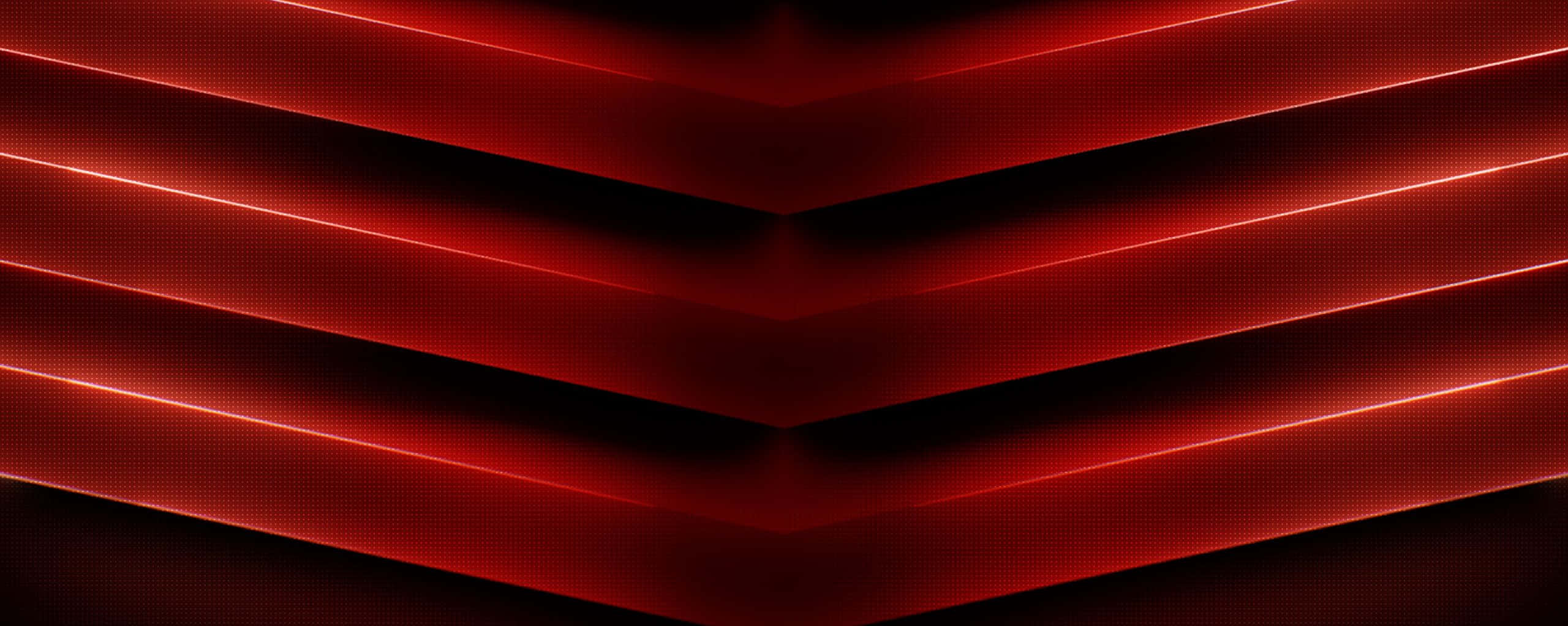 Neon Red Aesthetic 桌布 壁紙 — 鮮豔的紅色霓虹燈在深色紋理背景上形成發光的V形圖案。