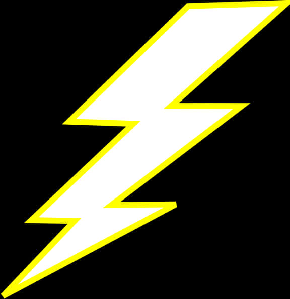 黃色外框閃電圖示 壁紙