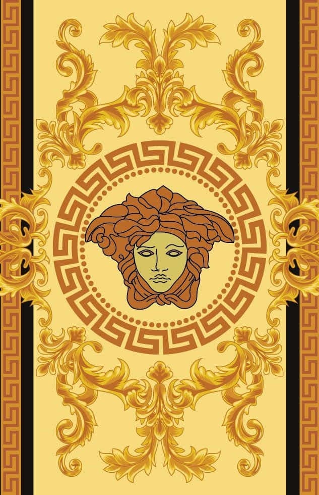 黃色希臘圖案 Versace iPhone 壁紙