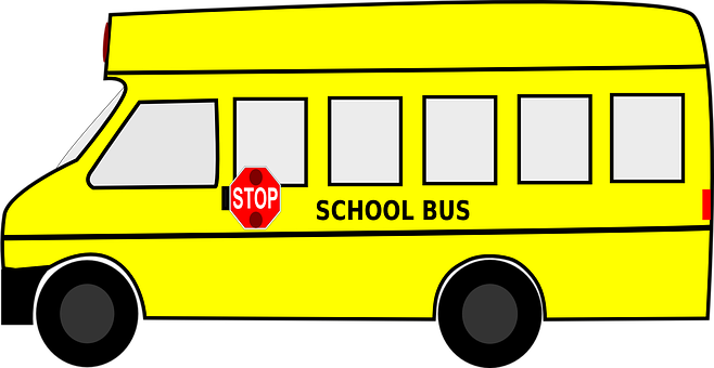 黃色校車插畫 壁紙