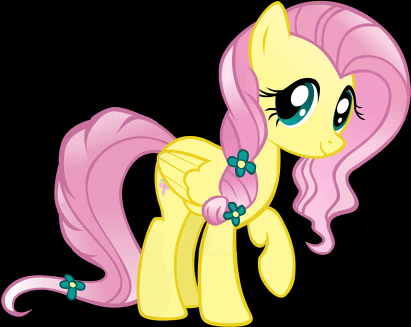 黃色粉紅小馬向量圖 壁紙