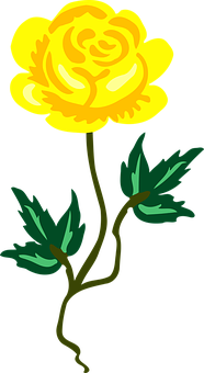 黃色花卉插畫 壁紙