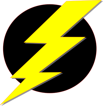 黃色閃電圖形 壁紙