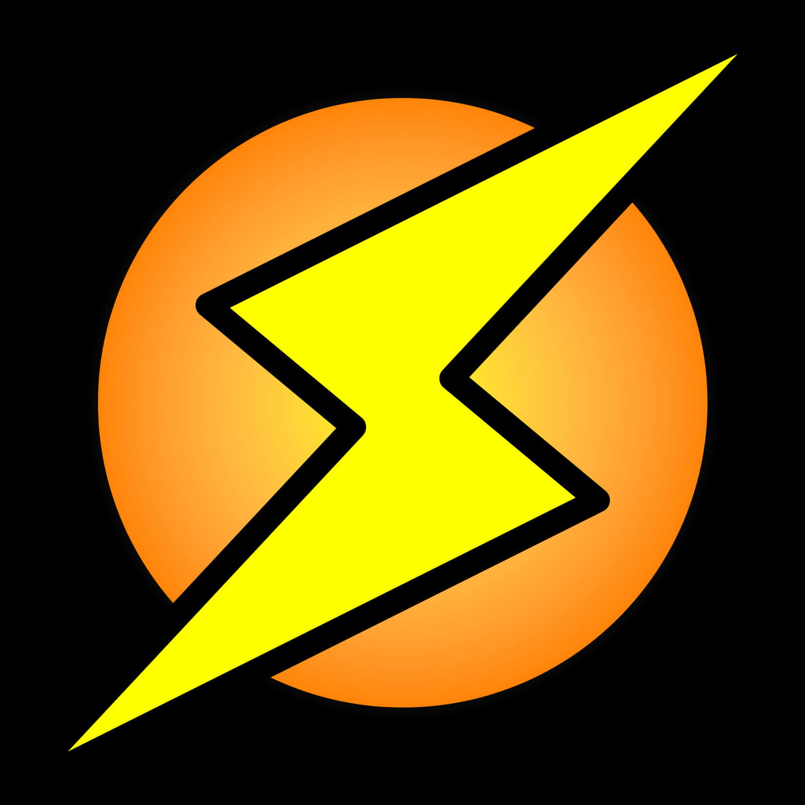 黃色閃電圖示 壁紙