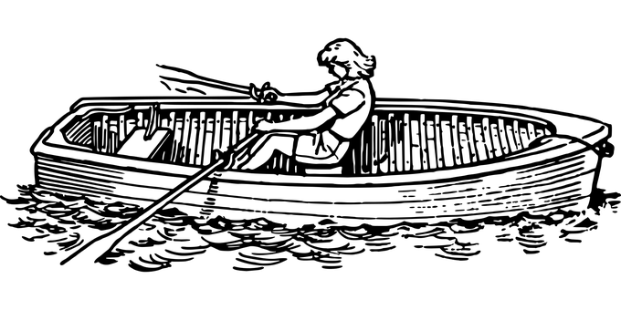 黑暗中的船 壁紙