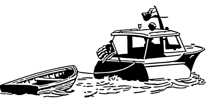 黑暗中的船 壁紙