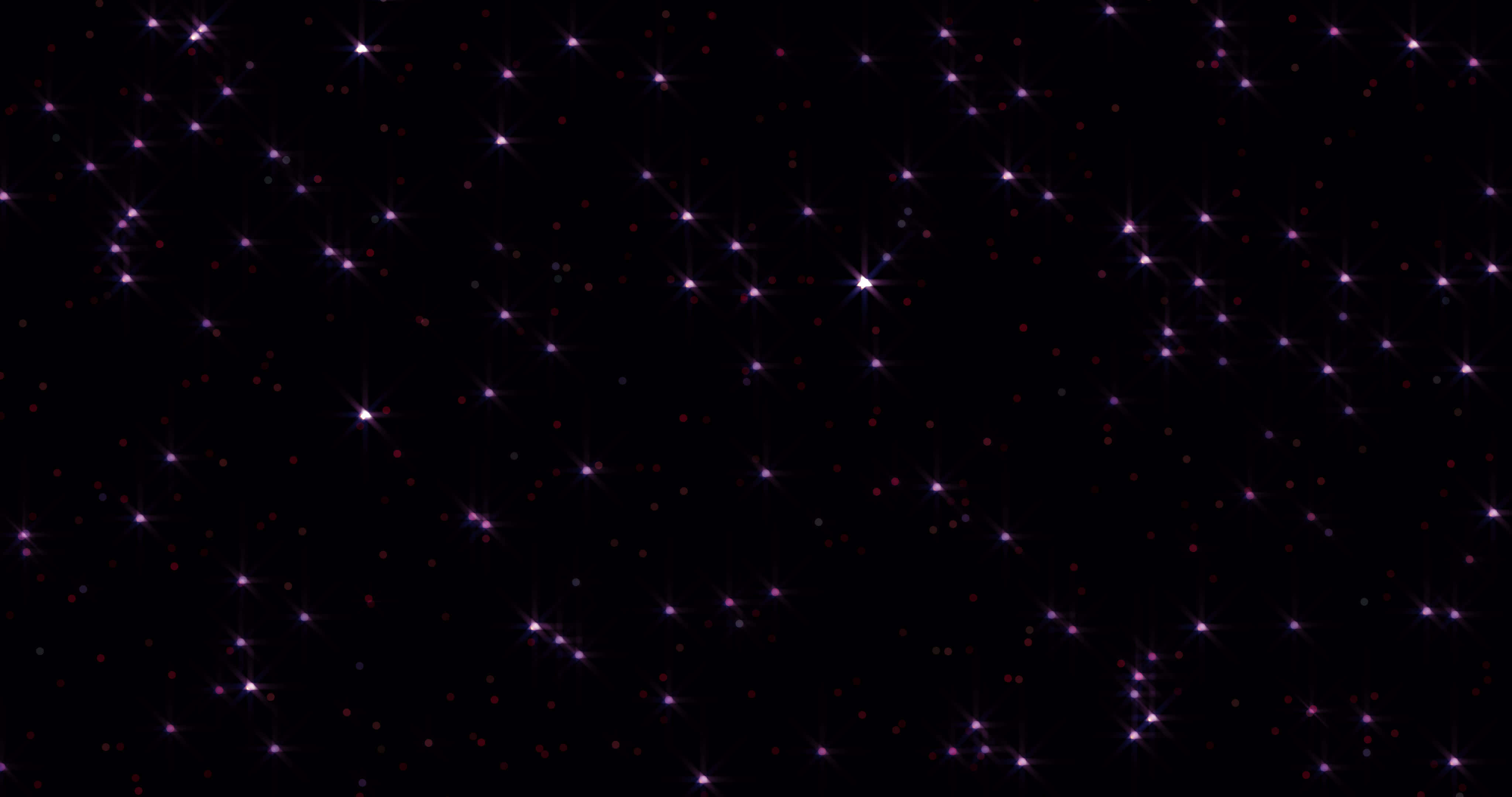 Pink And Black Glitter 桌布 壁紙 — 黑暗的宇宙空間點綴著閃爍的紫色和白色星星，營造出神奇的星空場景。
