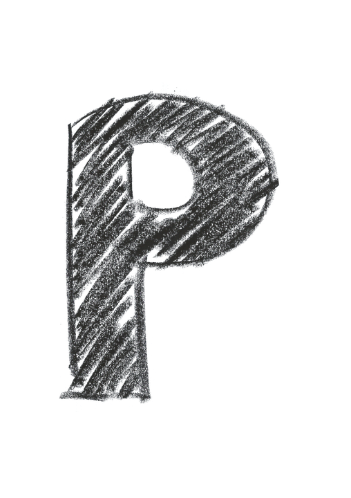 黑板風格字母P 壁紙