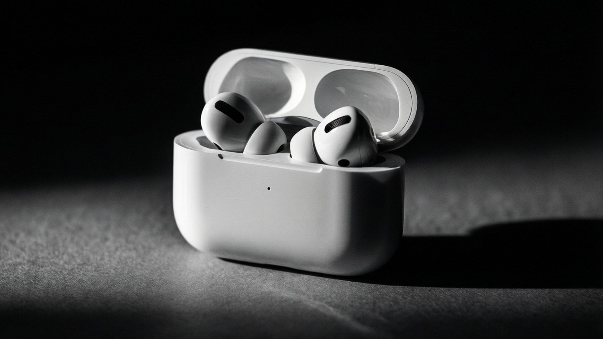黑白AirPods 壁紙