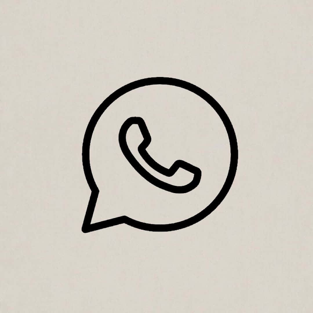 黑白WhatsApp圖示 壁紙
