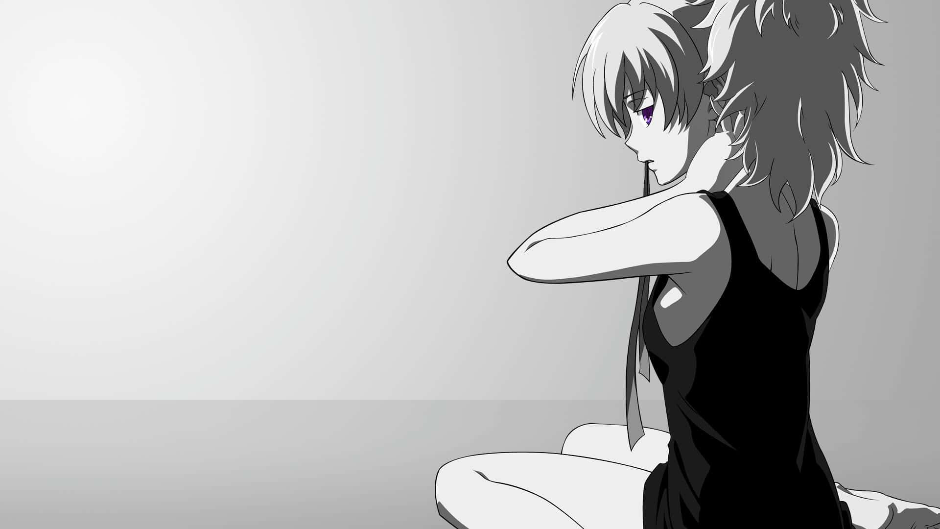 黑白動漫 1920 x 1080 背景 壁紙