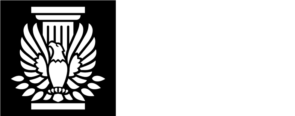 Logo Design 桌布 壁紙 — 黑白標誌，柱頂有一隻帶翼的鷹，並有AIA Maine文字。