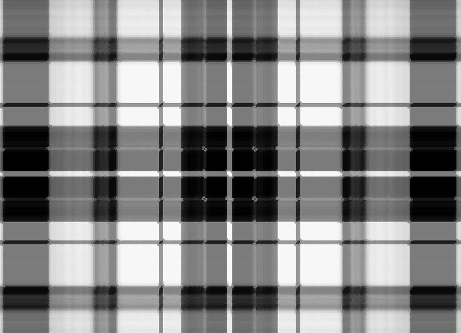 Plaid 桌布 壁紙 — 黑白灰條紋交錯的單色抽象圖案，營造出幾何網格錯覺。