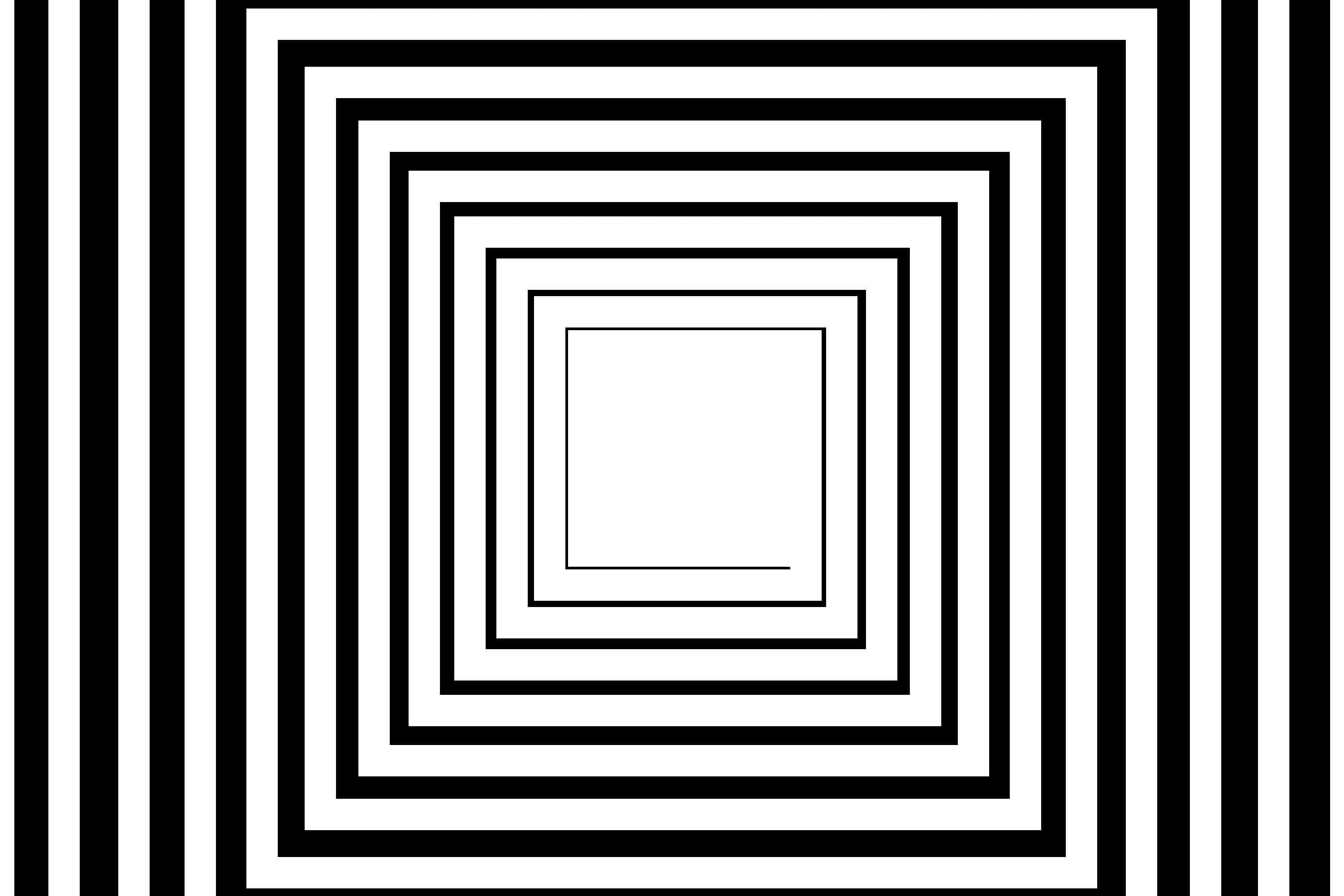 Black And White Striped 桌布 壁紙 — 黑白錯視效果，嵌套正方形營造出催眠般的深度感。