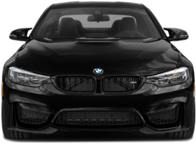 BMW 動圖 桌布 壁紙 — 黑色BMW M4的正面視圖，具有侵略性格柵和鋒利頭燈。