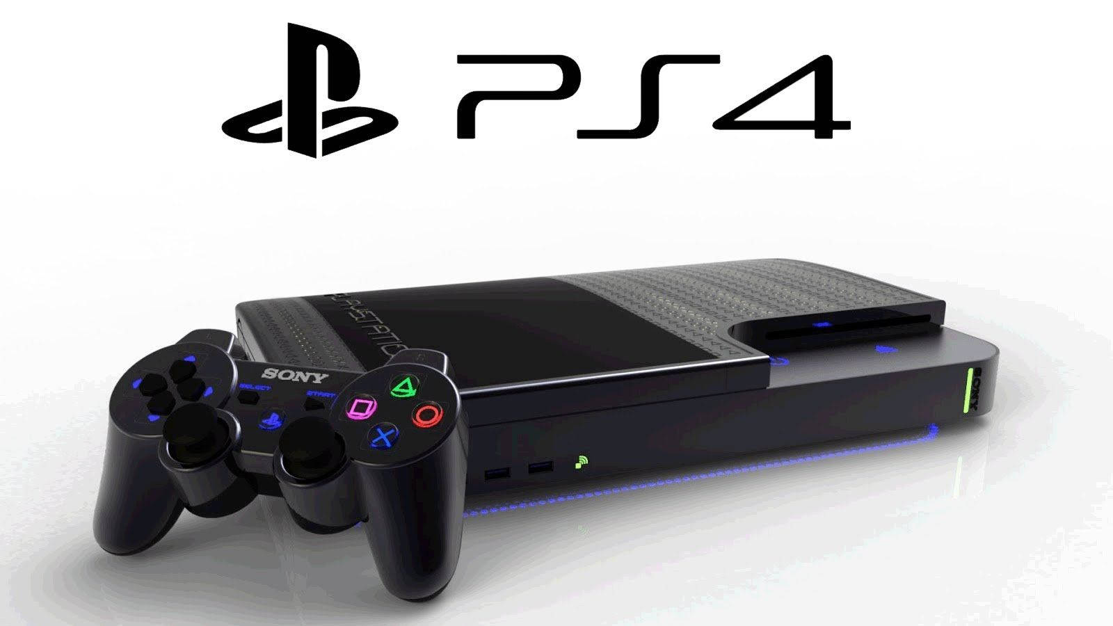 白色背景上，黑色PlayStation 4主機和控制器發出光芒。 — Ps4 壁紙