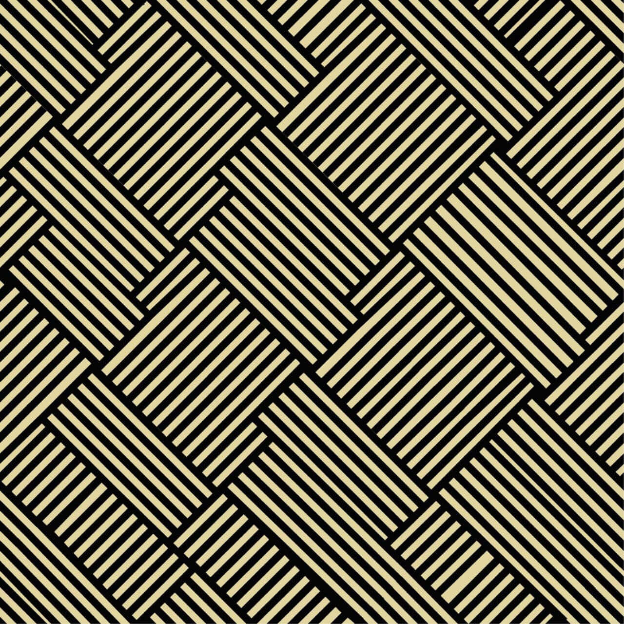 Geometric Pattern 桌布 壁紙 — 黑色和米色對角條紋交織的幾何圖案，形成無縫的編織紋理。