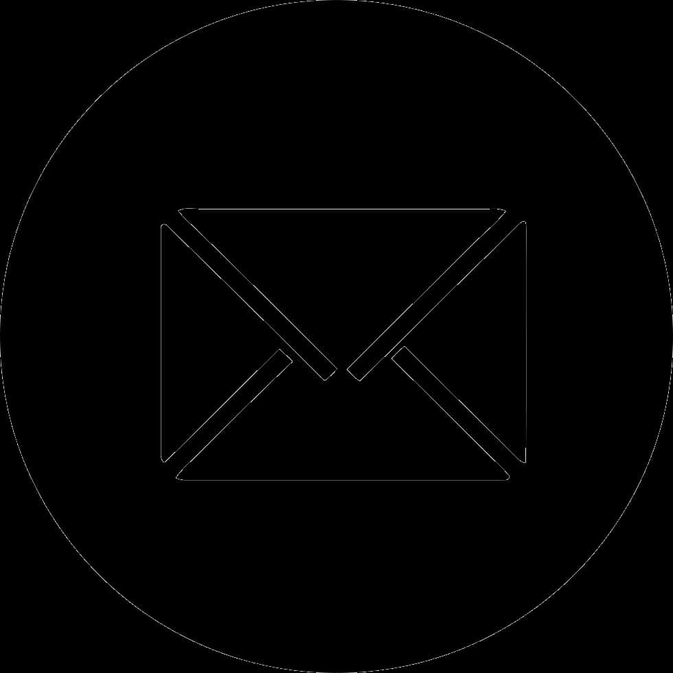 黑色圓圈信封圖示 壁紙