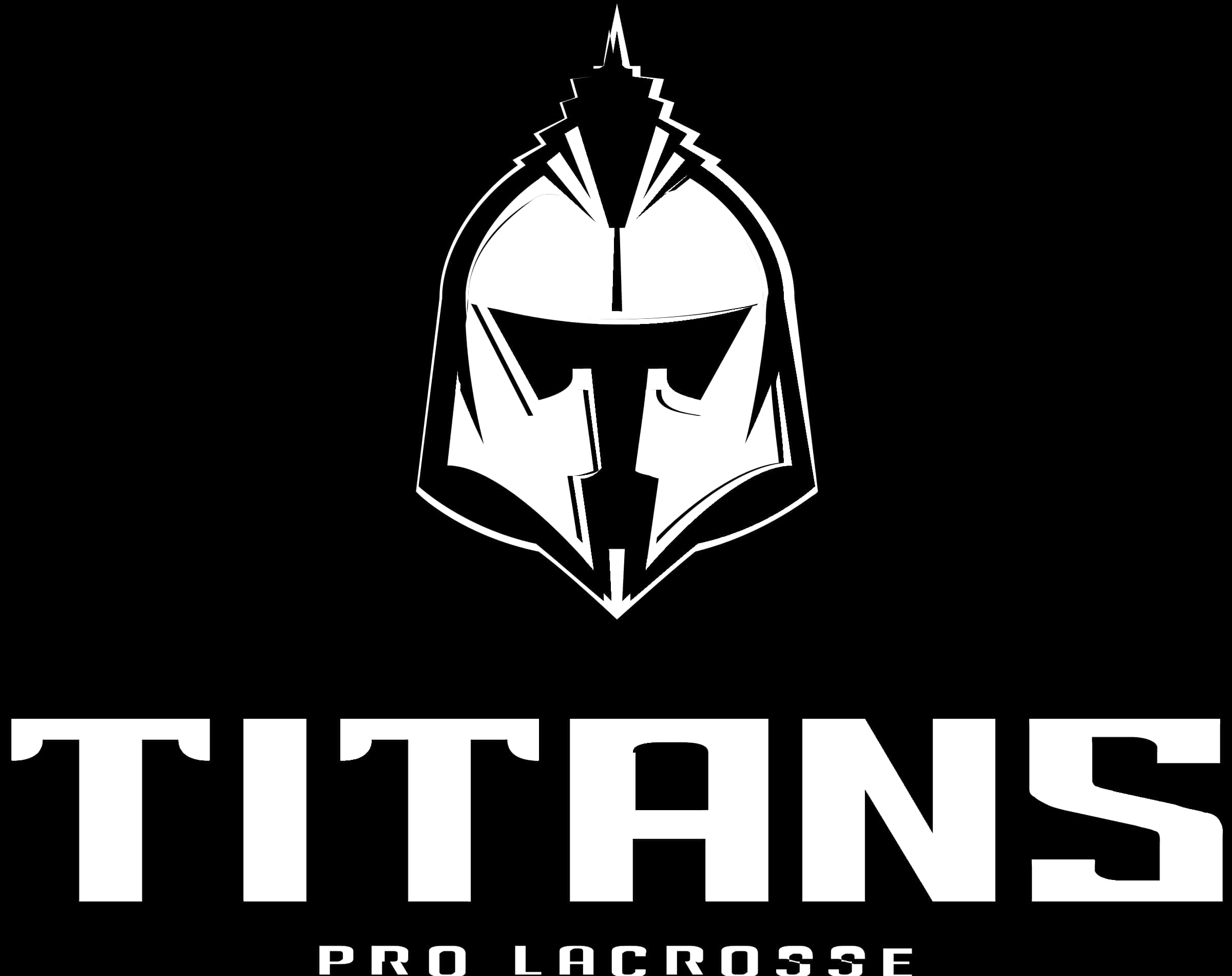 Titans Logo 桌布 壁紙 — 黑色背景上「Titans」字樣上方的風格化長曲棍球頭盔的粗體白色標誌。