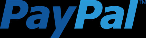 X 桌布 壁紙 — 黑色背景上以粗體藍色漸變文字顯示的PayPal標誌。