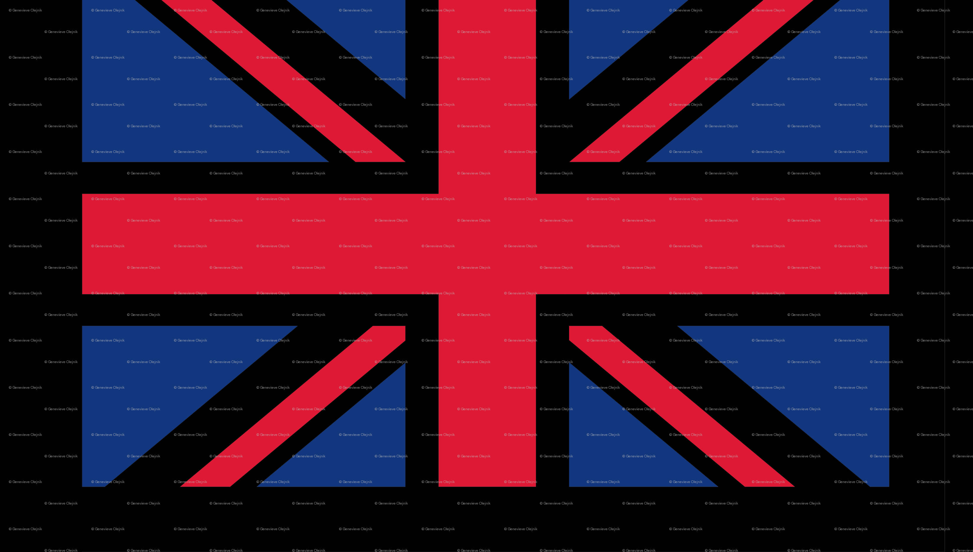 United Kingdom Flag 桌布 壁紙 — 黑色背景上以鮮明紅、白、藍幾何圖案呈現的英國國旗。