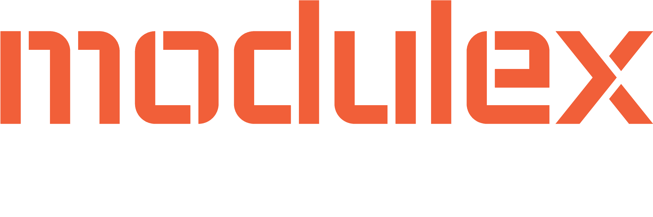 挪威 桌布 壁紙 — 黑色背景上帶有白色小寫文字「norway」的大膽橙色「modulux」標誌。
