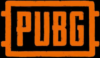 絕地求生 桌布 壁紙 — 黑色背景上帶有磨損紋理的醒目橙色PUBG標誌。