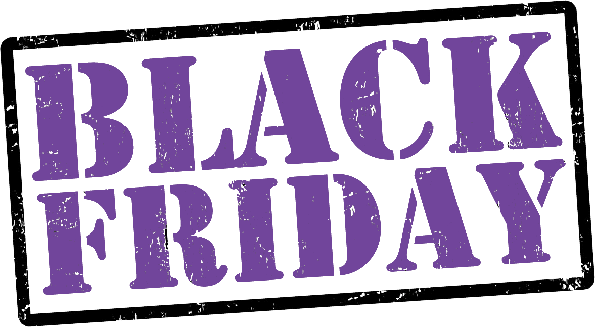 Friday 桌布 壁紙 — 黑色背景上帶有磨損邊緣的粗體紫色「BLACK FRIDAY」文字。