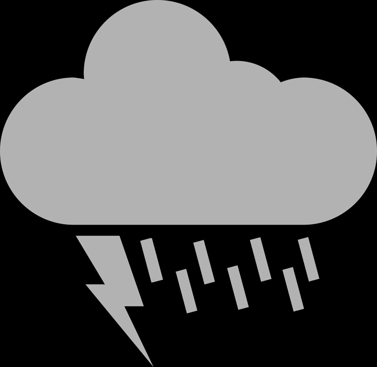 下雨 桌布 壁紙 — 黑色背景上帶有雨和閃電的簡約灰色雷雲。