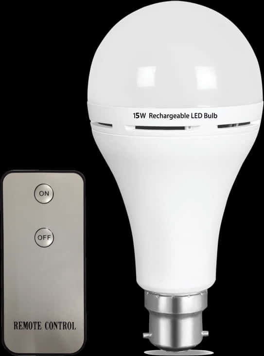 燈泡 桌布 壁紙 — 黑色背景上帶遙控器的白色15W充電式LED燈泡。